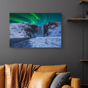 Waterfalls Skógafoss Waterfall Canvas Print