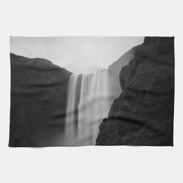 Waterfalls | Skogafoss Waterfall, Iceland Kitchen Towel (Horizontal)