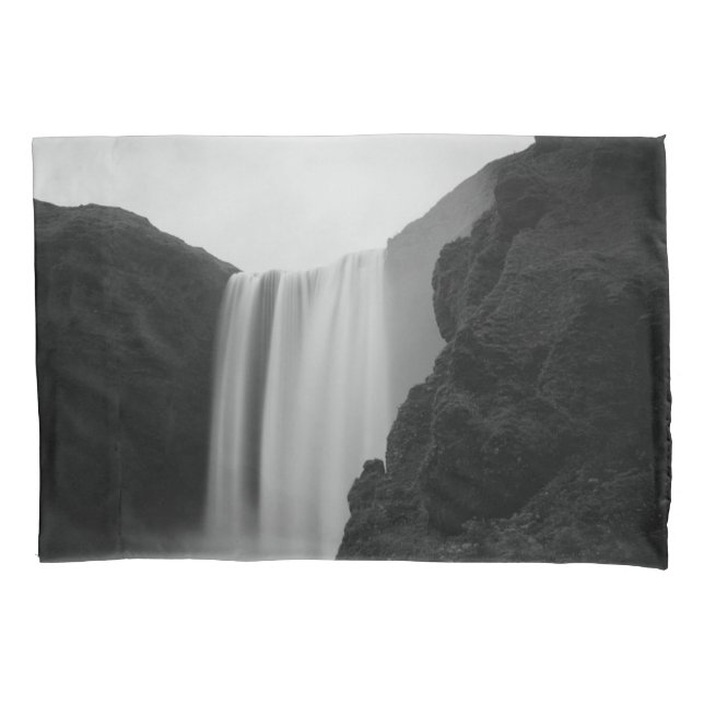 Waterfalls | Skogafoss Waterfall, Iceland Pillow Case (Front)