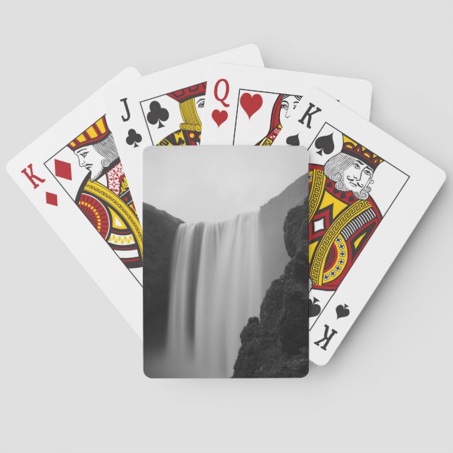 Waterfalls | Skogafoss Waterfall, Iceland Poker Cards (Back)