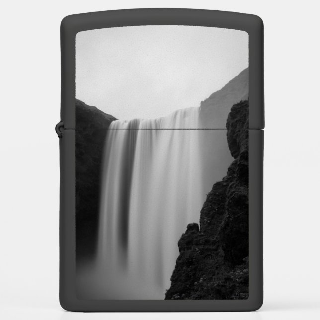 Waterfalls | Skogafoss Waterfall, Iceland Zippo Lighter (Front)
