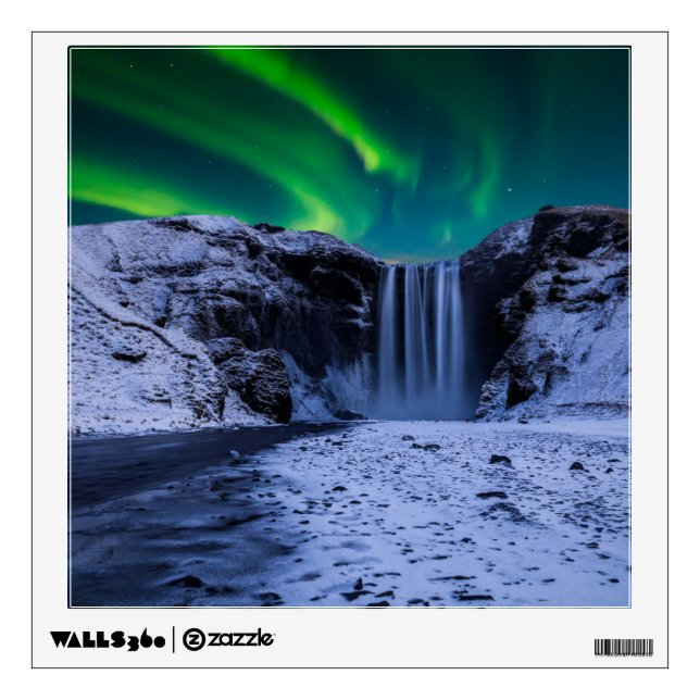 Waterfalls | Skógafoss Waterfall Wall Decal (Front)