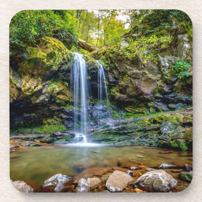 Waterfalls | Smokey Mountain National Park Beverage Coaster (Front)