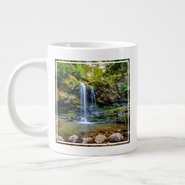 Waterfalls | Smokey Mountain National Park Giant Coffee Mug (Left)