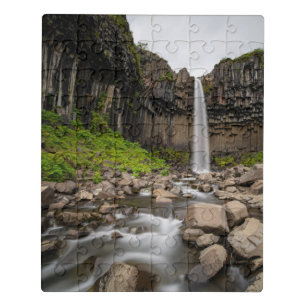 Waterfalls   Svartifoss Waterfall, South Iceland Jigsaw Puzzle