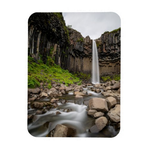 Waterfalls  Svartifoss Waterfall South Iceland Magnet