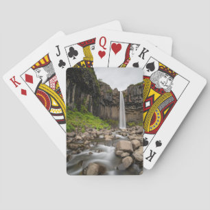 Waterfalls Svartifoss Waterfall, South Iceland Poker Cards