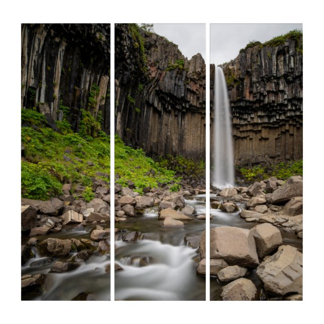 Waterfalls | Svartifoss Waterfall, South Iceland Triptych (Front)