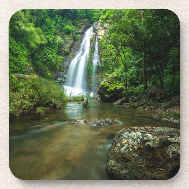 Waterfalls | Tamnung Waterfall, Phuket Thailand Beverage Coaster (Front)