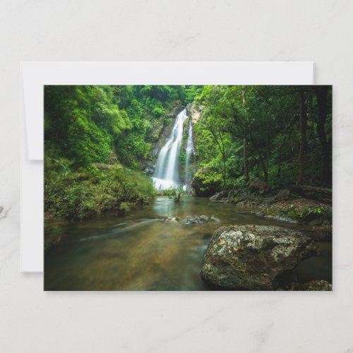 Waterfalls  Tamnung Waterfall Phuket Thailand Thank You Card