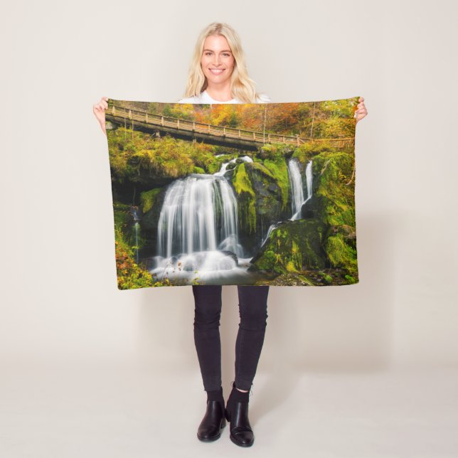Waterfalls | Triberg Waterfalls, Germany Fleece Blanket (In Situ)