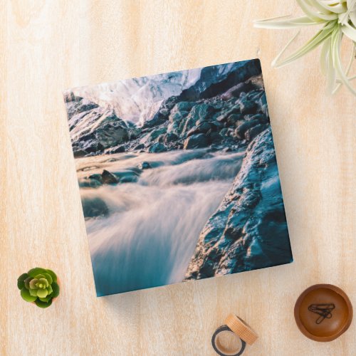 Waterfalls  Vatnajokull Glacier Eastern Iceland 3 Ring Binder