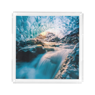 Waterfalls Vatnajokull Glacier, Eastern Iceland Acrylic Tray