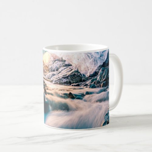 Waterfalls  Vatnajokull Glacier Eastern Iceland Coffee Mug