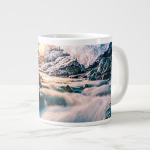 Waterfalls Vatnajokull Glacier, Eastern Iceland Giant Coffee Mug