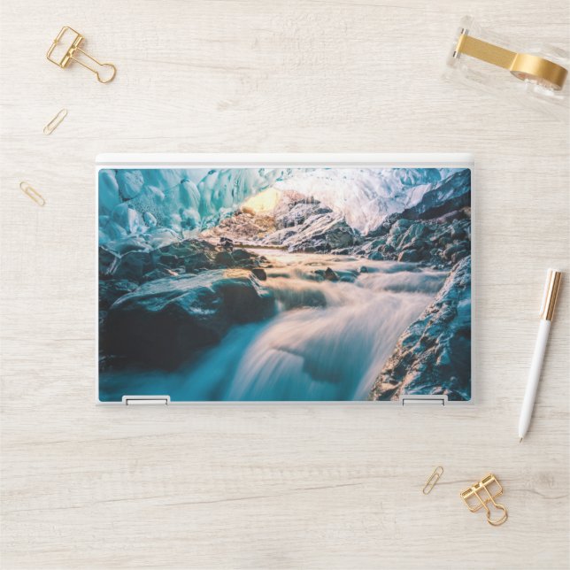 Waterfalls | Vatnajokull Glacier, Eastern Iceland HP Laptop Skin (Desk)