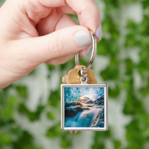 Waterfalls Vatnajokull Glacier, Eastern Iceland Keychain