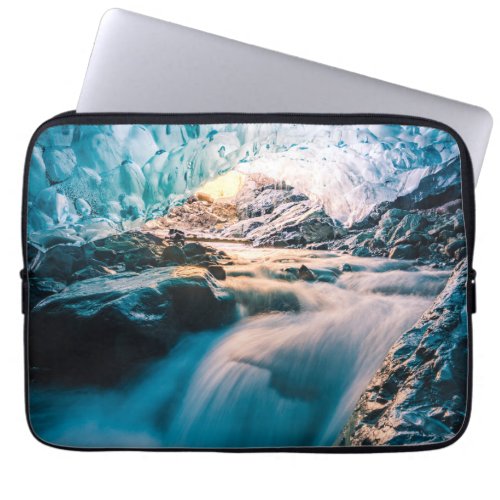 Waterfalls  Vatnajokull Glacier Eastern Iceland Laptop Sleeve