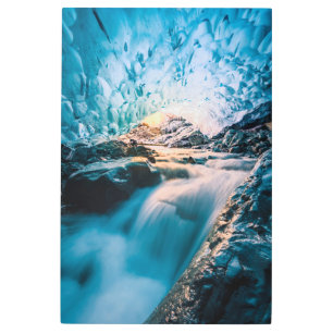 Waterfalls Vatnajokull Glacier, Eastern Iceland Metal Print
