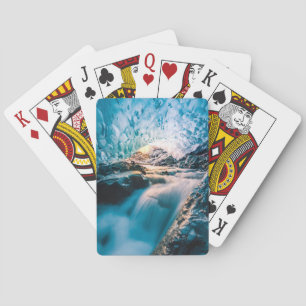 Waterfalls Vatnajokull Glacier, Eastern Iceland Poker Cards