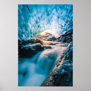 Waterfalls   Vatnajokull Glacier, Eastern Iceland Poster