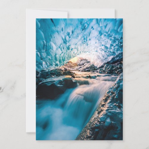 Waterfalls  Vatnajokull Glacier Eastern Iceland Thank You Card