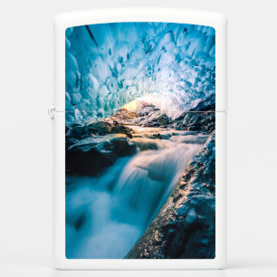 Waterfalls   Vatnajokull Glacier, Eastern Iceland Zippo Lighter