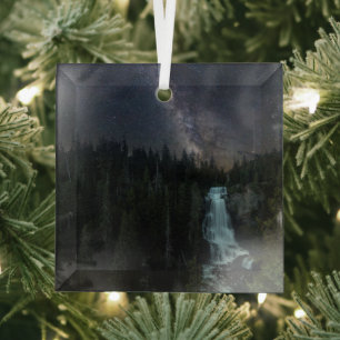 Waterfalls Whistler Olympic Park Glass Ornament