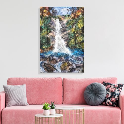 Waterfalls Wool Needle Felting Art Print