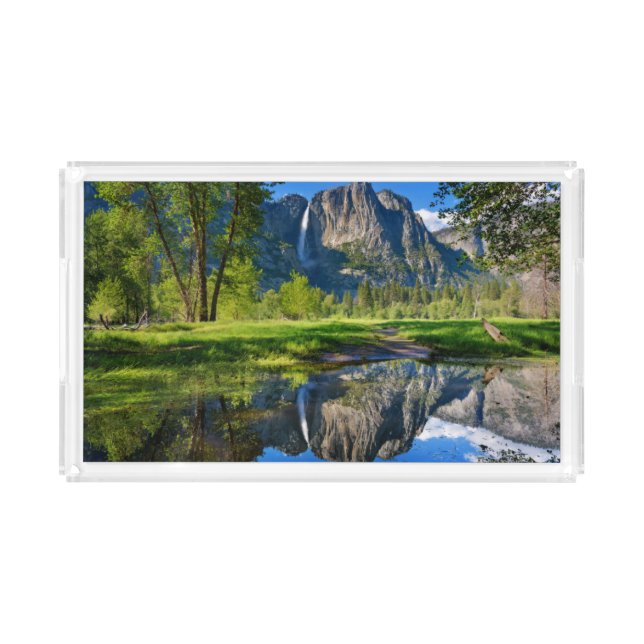 Waterfalls | Yosemite Falls, California Acrylic Tray (Front)