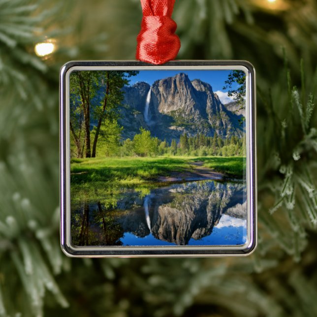 Waterfalls | Yosemite Falls, California Metal Ornament (Tree)