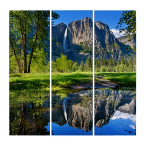 Waterfalls  Yosemite Falls California Triptych