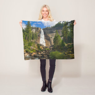 Waterfalls Yosemite National Park Fleece Blanket