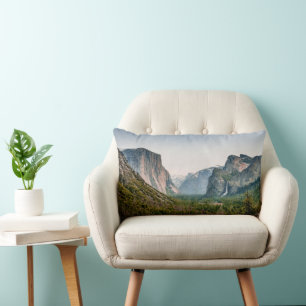 Waterfalls   Yosemite Valley National Park Lumbar Pillow