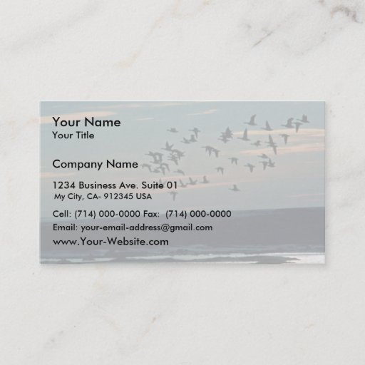 Customizable Waterfowl, Arctic National Wildlife Refuge Business Card Template