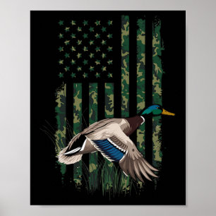 Waterfowl Duck Hunting Shirt Men Kids Boys Hunters Poster