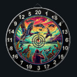 Waterfowl Flight Target Design Dart Board<br><div class="desc">Enhance your space with this bold circular design of ducks flying above water,  highlighted by a hunter’s target. Perfect for nature lovers and hunters,  this rustic wall art is a great addition to man caves or lodges.</div>