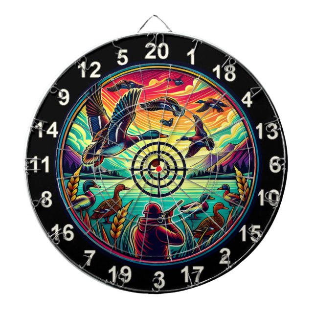 Waterfowl Flight Target Design Dart Board (Front)