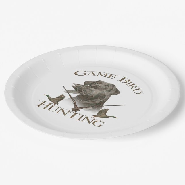  Waterfowl  , Game Bird Hunting T-Shirt Trucker Ha Paper Plates (Angled)