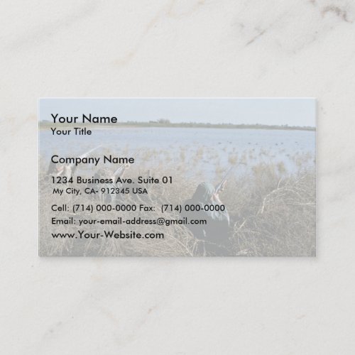 Waterfowl Hunt Business Card