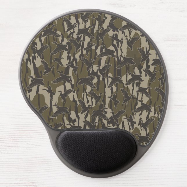 Waterfowl Hunting Camo Duck Hunters  Gel Mouse Pad (Front)
