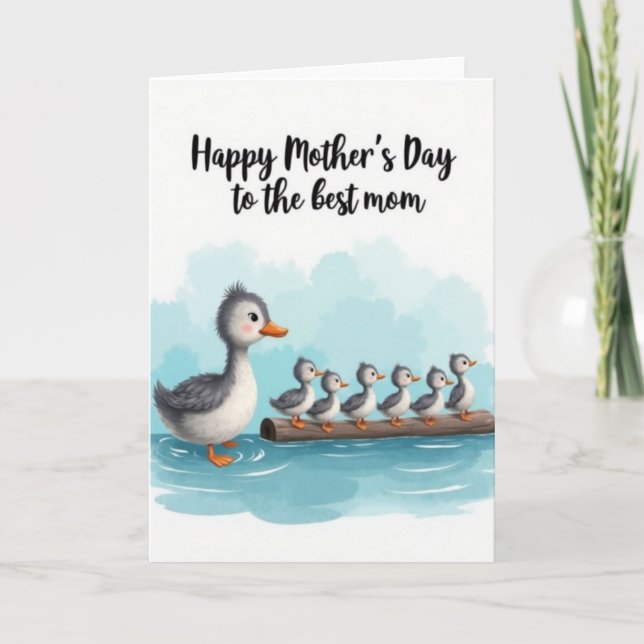 Waterfowl Mothers Day Scene Card (Front)