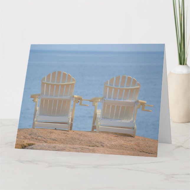 Waterfront Adirondack Chairs Card (Front)