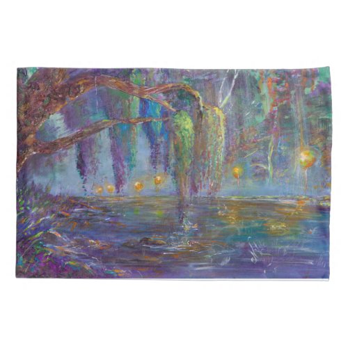 waterfront at night by natalie Shumylo  MSHOPEART Pillow Case
