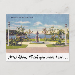 Waterfront, Bar Harbor, Maine Postcard