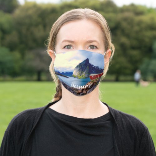 Waterfront Cottage Scenic Norway Adult Cloth Face Mask