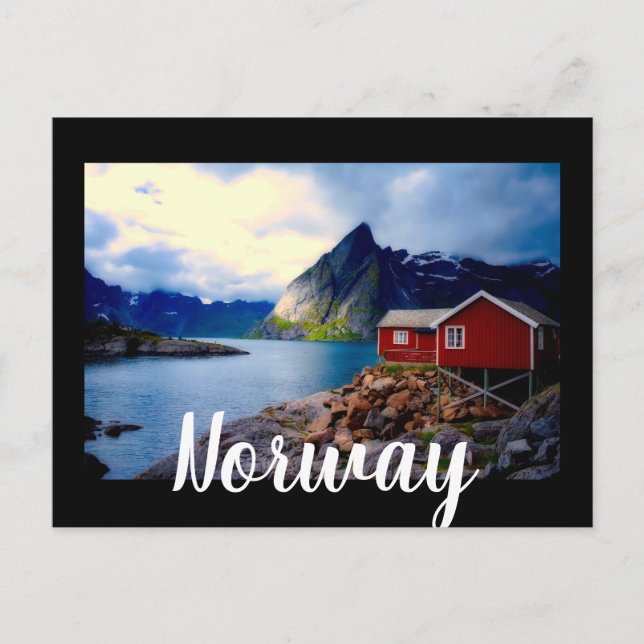 Waterfront Cottage Scenic Norway Postcard (Front)