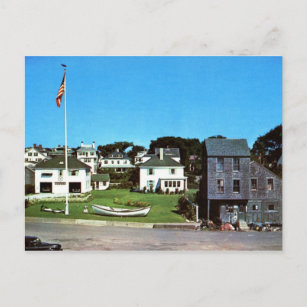 Waterfront, Edgartown, MA Vintage Postcard