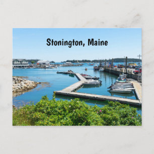 Waterfront in Stonington, Maine Postcard