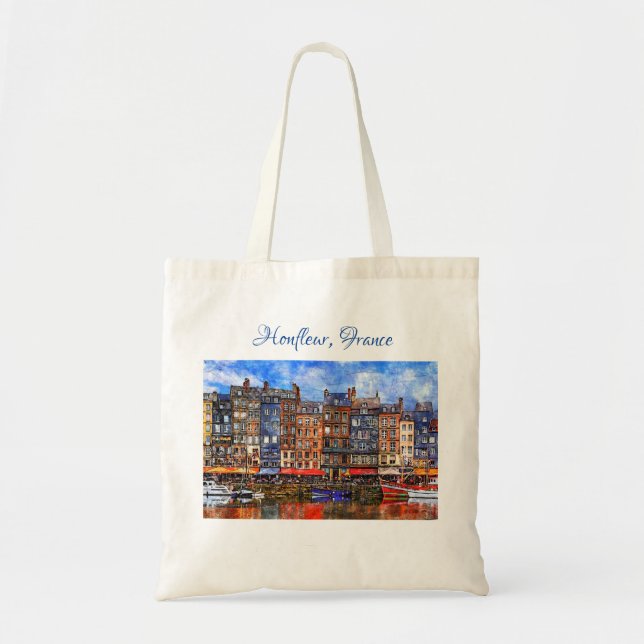 Waterfront of Honfleur harbor in Normandy, France. Tote Bag (Front)